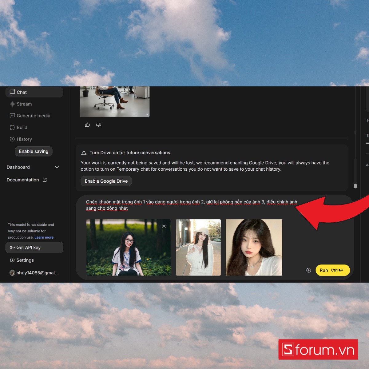 Hướng dẫn sử dụng Nano Banana chi tiết pha trộn nhiều ảnh bước 1