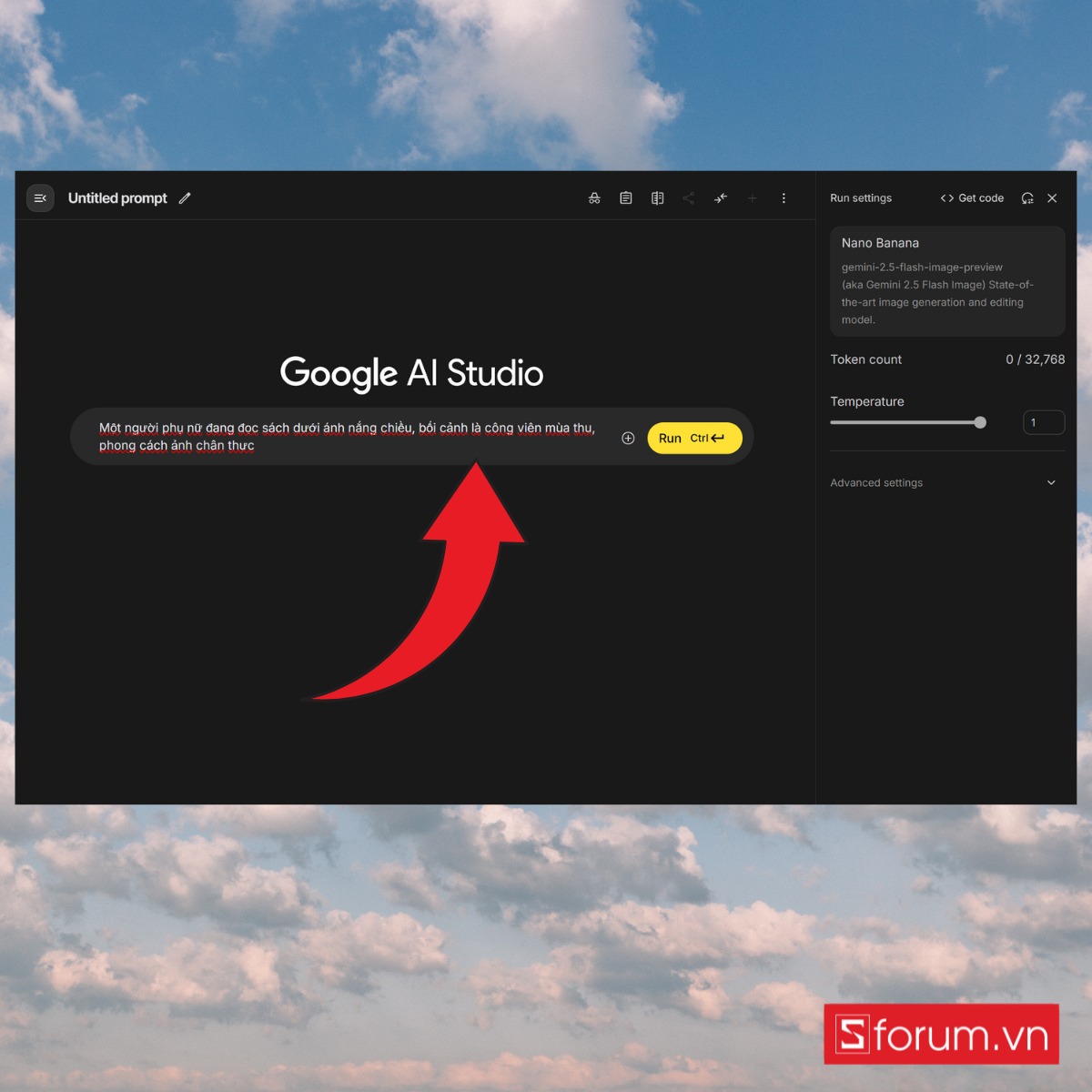 Hướng dẫn sử dụng Nano Banana chi tiết tạo ảnh từ văn bản bước 1